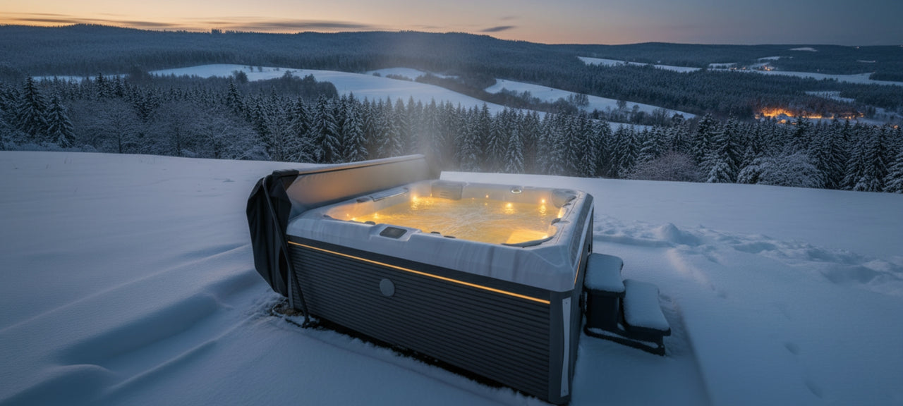  Wellis Atlas Outdoor Whirlpool mit Schnee 