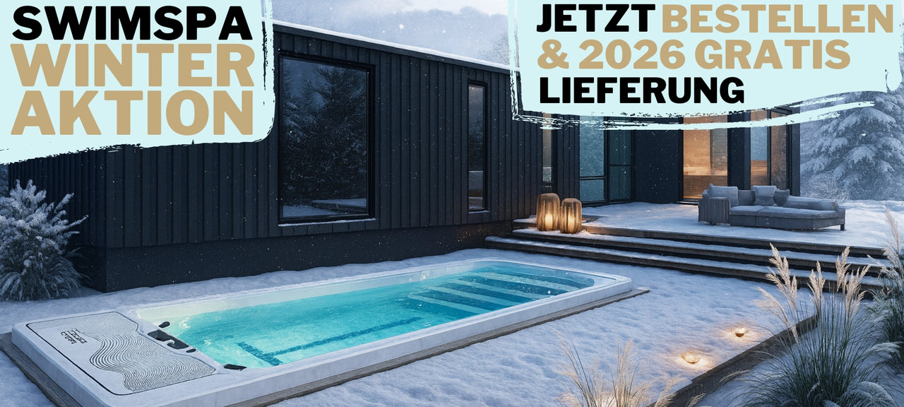  Chronos SwimSpa WSG im Garten mit Schnee