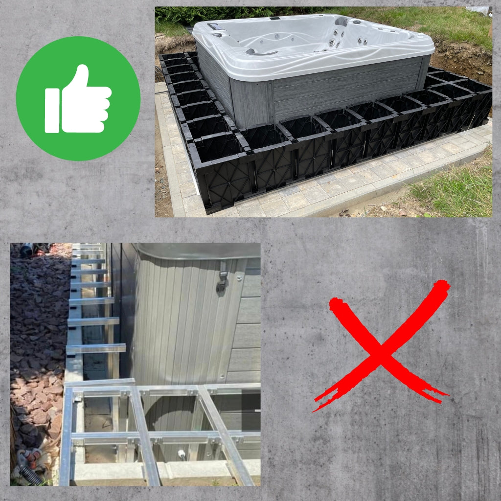 Spa-Frame Whirlpool Teilversenkung Einbaurahmen A1 (180-205 cm 