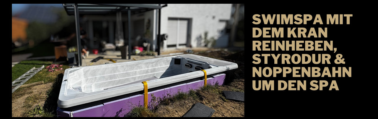 SwimSpa mit dem Kran rein gehoben